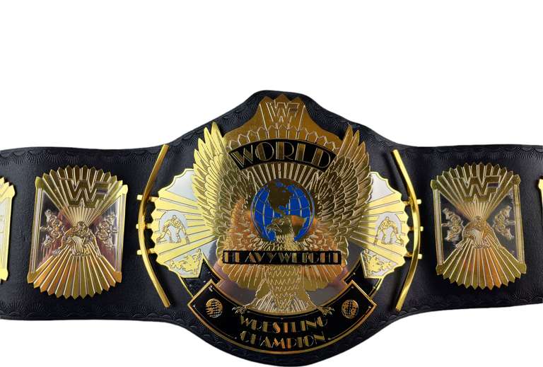 Ric Flair Autographed World Championship Winged Eagle Metal Leather Belt ACOA