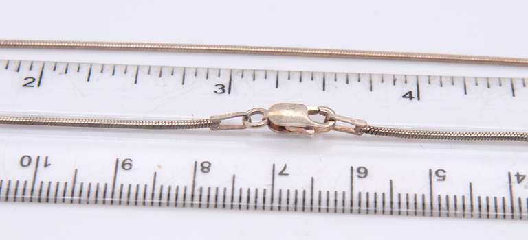 Vintage Italian Sterling Silver Snake Chain Necklace