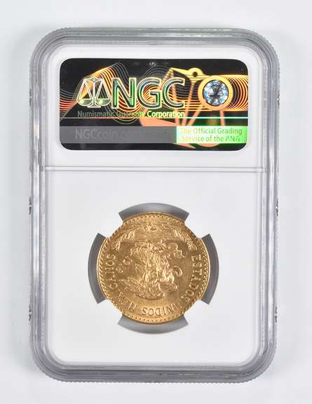 MS62 1918 Mexico 20 Gold Pesos NGC