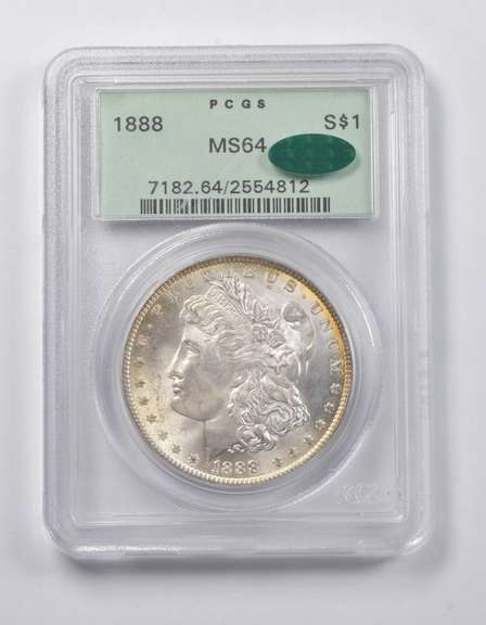 MS64 1888 Morgan Silver Dollar CAC PCGS