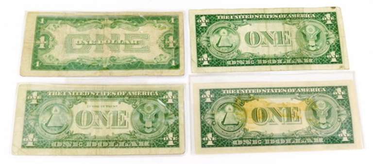 4 U.S. Silver Certificate Dollar Bills