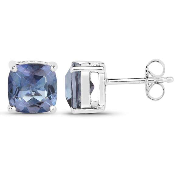 Plated Rhodium 4.20ctw Mystic Quartz Earrings