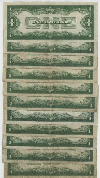 6 1928 Series and 4 1934 Series $1 Silver Certificate notes