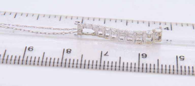 Brilliant White Gold Diamond Journey Pendant on Chain