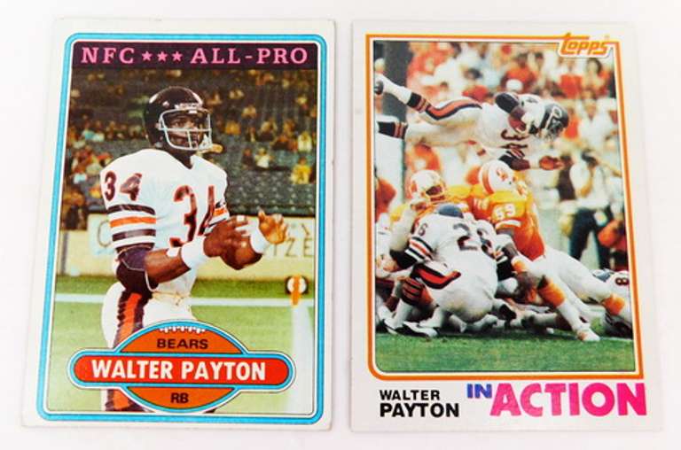 2 Walter Payton Football Cards