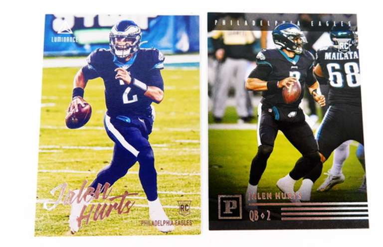 2 Jalen Hurts Rookie Football Cards