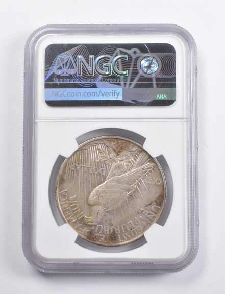 AU55 1921 Peace Silver Dollar High Relief NGC