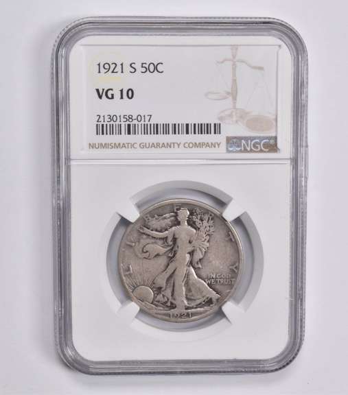 VG10 1921-S Walking Liberty Half Dollar NGC