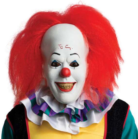 Tim Curry Autographed Stephen King It Pennywise Mask BAS Witness