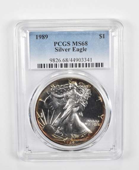 MS68 1989 American Silver Eagle - Graded PCGS