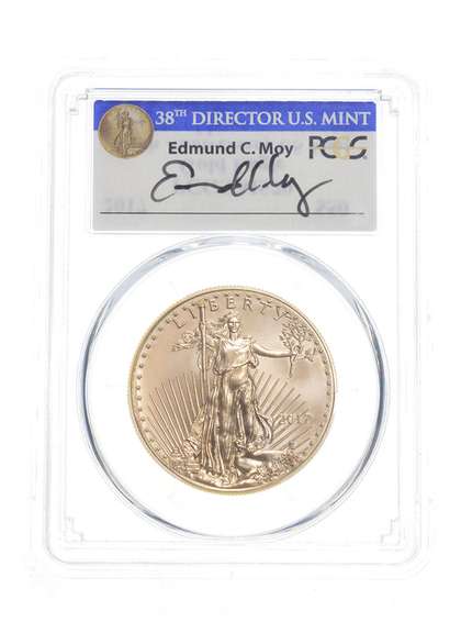 MS70 2017 $50 American Gold Eagle 225th Anniv US Mint - Signed - PCGS