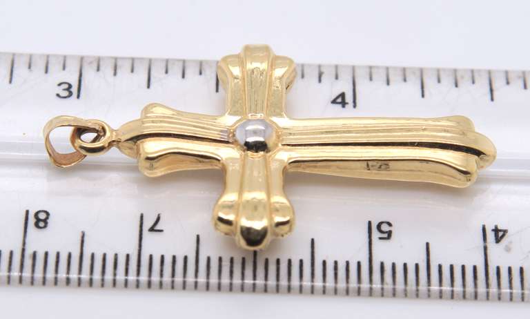 Handsome Yellow Gold Cross Pendant