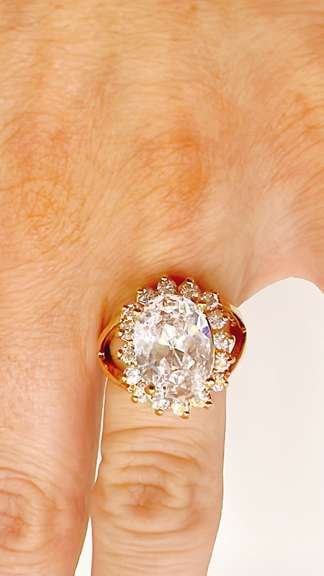22kt Gold Plated Gemstone Cocktail Ring