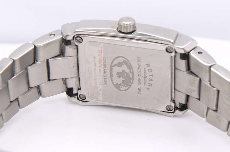 Rotary Quartz Silver Dial Analogue Display Watch