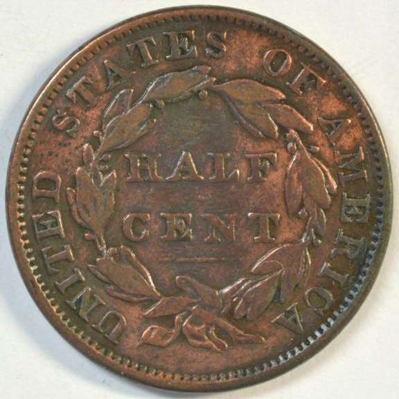 Sharp 1834 Classic Head Half Cent. Nice