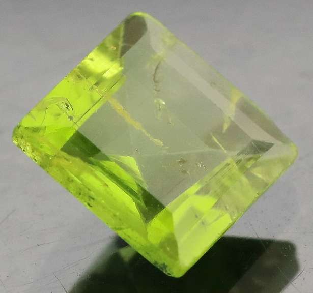 Large 2.24ct princess cut apple green Peridot