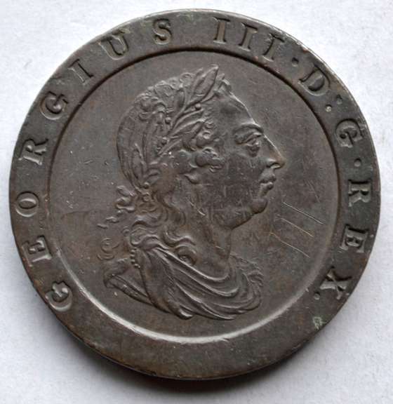 1797 Cartwheel English Two Pence