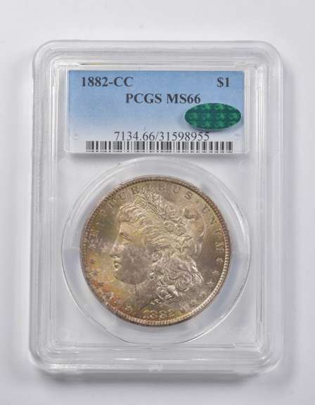 MS66 1882-CC Morgan Silver Dollar CAC PCGS