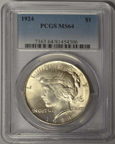 1924 Peace Dollar PCGS MS64