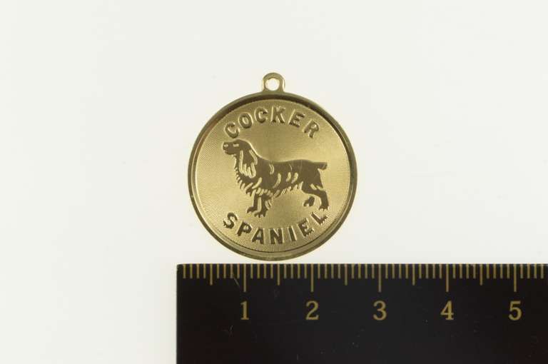 14K Yellow Gold Cocker Spaniel Dog Breed Animal Lover Charm/Pendant