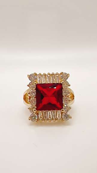 22kt Gold Plated Gemstone Cocktail Ring