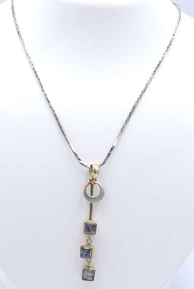 Vintage Sterling Silver Dangle Pendant on Chain