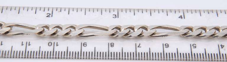 Vintage Sterling Silver Figaro Bracelet