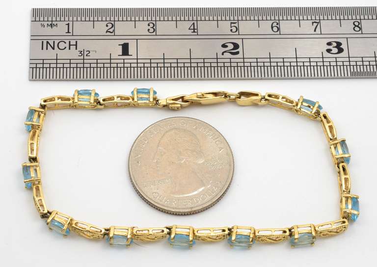 Fashionable 14k Blue Topaz Ring