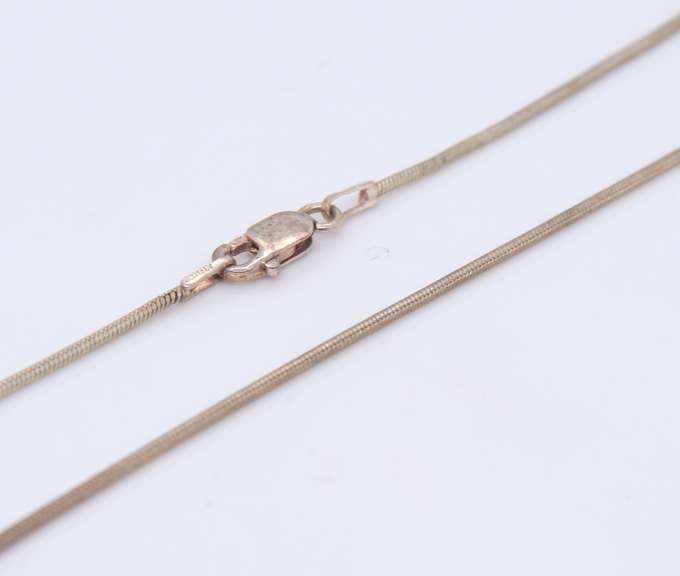 Vintage Italian Sterling Silver Snake Chain Necklace
