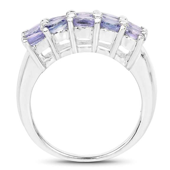 Plated Rhodium 2.55ctw Tanzanite Ring
