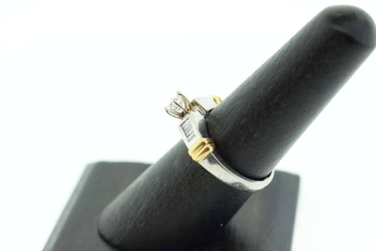 LADIES PLATINUM AND DIAMOND ENGAGEMENT RING