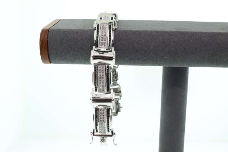 MENS STERLING SILVER WITH STONES BRACELET