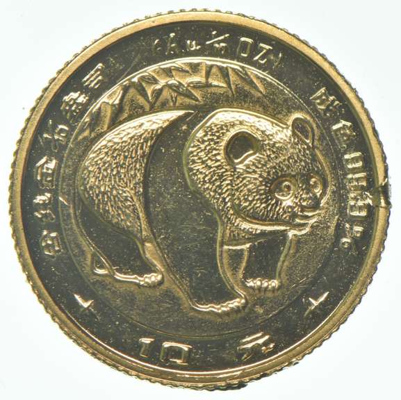 1983 China 10 Yuan 1/10 Oz. .999 Fine Gold Panda Temple Of Heaven