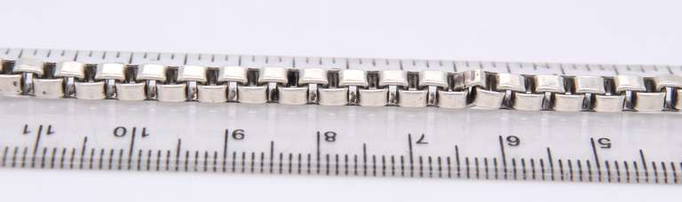 Tiffany & Co Sterling Silver Venetian Box Link Bracelet