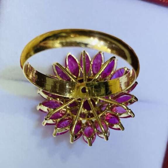 14kt Yellow Gold & Ruby Cocktail Ring