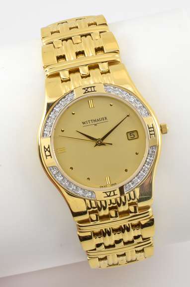 Ritzy Wittnauer Men's Quartz Watch with Diamonds
