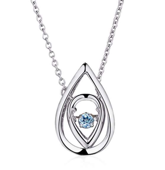 Glimmer in My Heart Blue Topaz Pendant