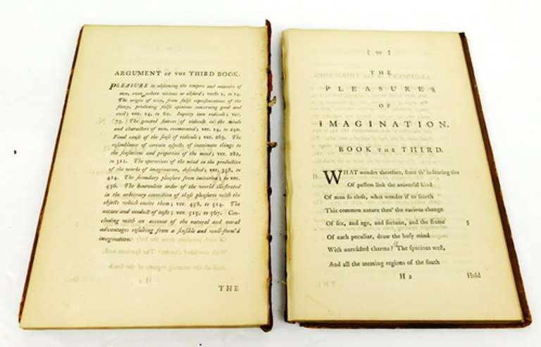 1769 The Pleasures of Imagination Antique Poetry Book
