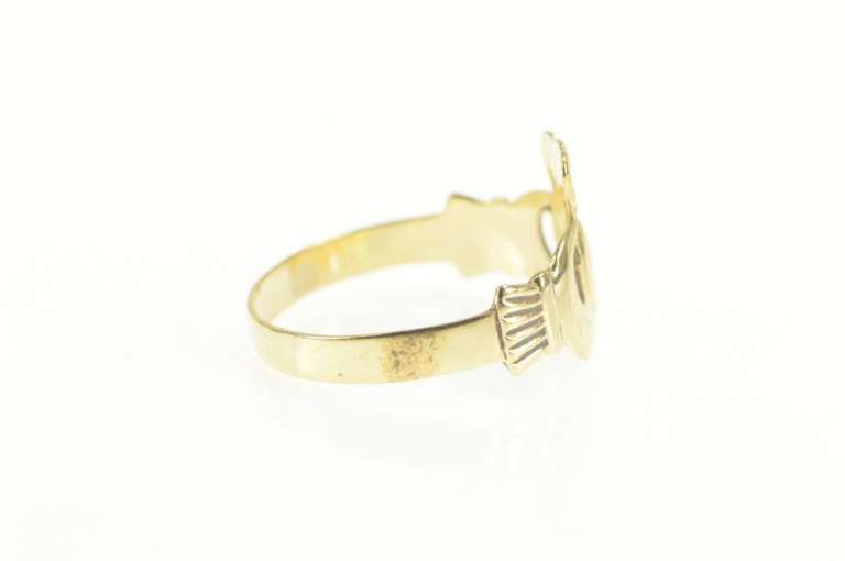 9K Yellow Gold Claddagh Traditional Irish Celtic Loyalty Ring