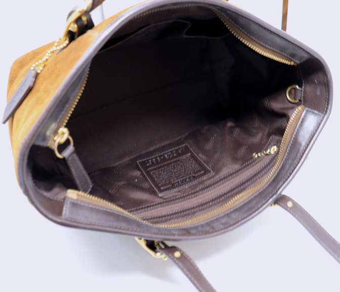 Small Suede Chocolate Bucket Bag