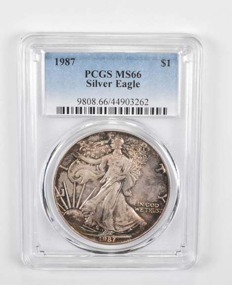 MS66 1987 American Silver Eagle - Graded PCGS