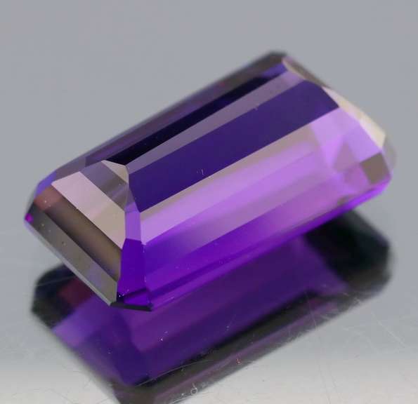 25.20ct emerald cut purple created Amethyst