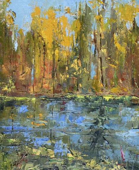Crystal Lake Original Art by Nancy Fine