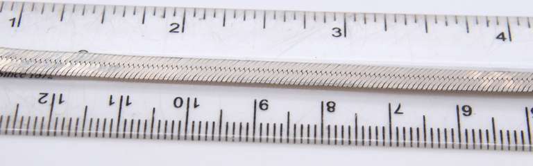 Vintage Sterling Silver Canada Signed Herringbone Necklace