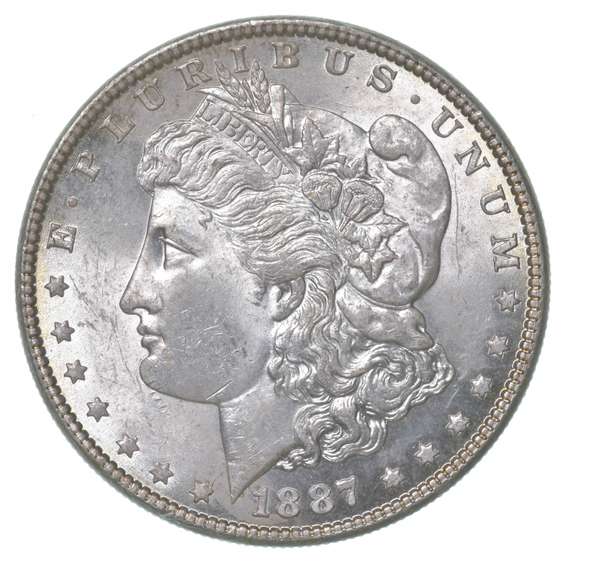 1887 Morgan Silver Dollar Toned Great Color!