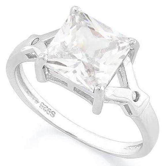 3.00 CT WHITE TOPAZ 18K GOLD PLATED RING