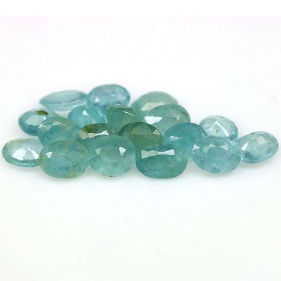 Stunning 6.64ct blue green Grandidierite set