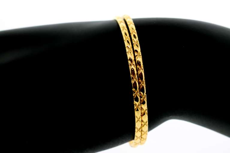 Impressive Pair of 22k Gold Bangle Bracelets