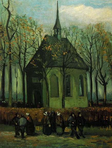 Vincent Van Gogh, Coming Out of Chrurch, Nuenen