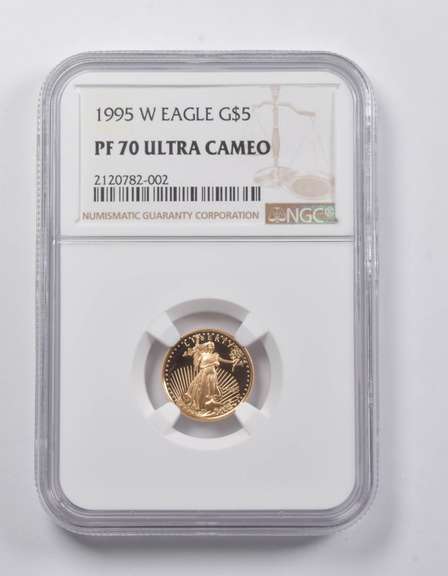 PF70 UCAM 1995-W $5 American Gold Eagle 1/10 Oz. .999 Fine Gold NGC